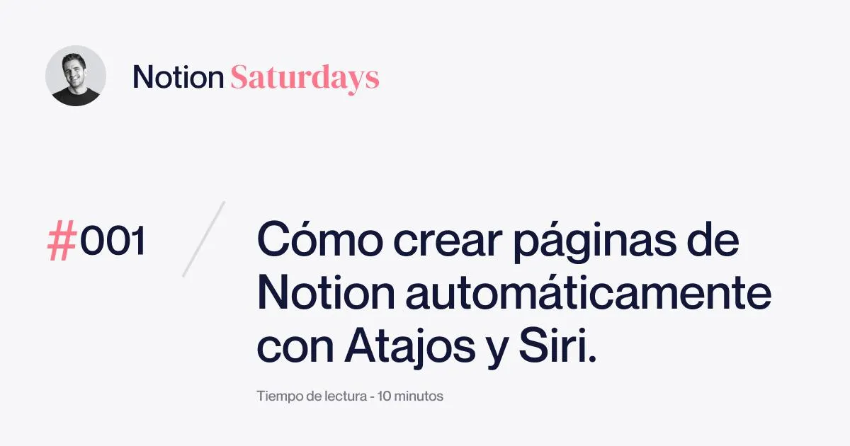 Como crear una página de Notion con Atajos
